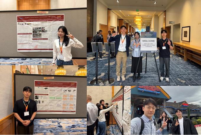 ATSLA members Hyoungsoon Lee, Soeun Lee and Jonghyun Lee at the ASME 2026 Summer Heat Transfer Conference in Bellevue, with poster presentations